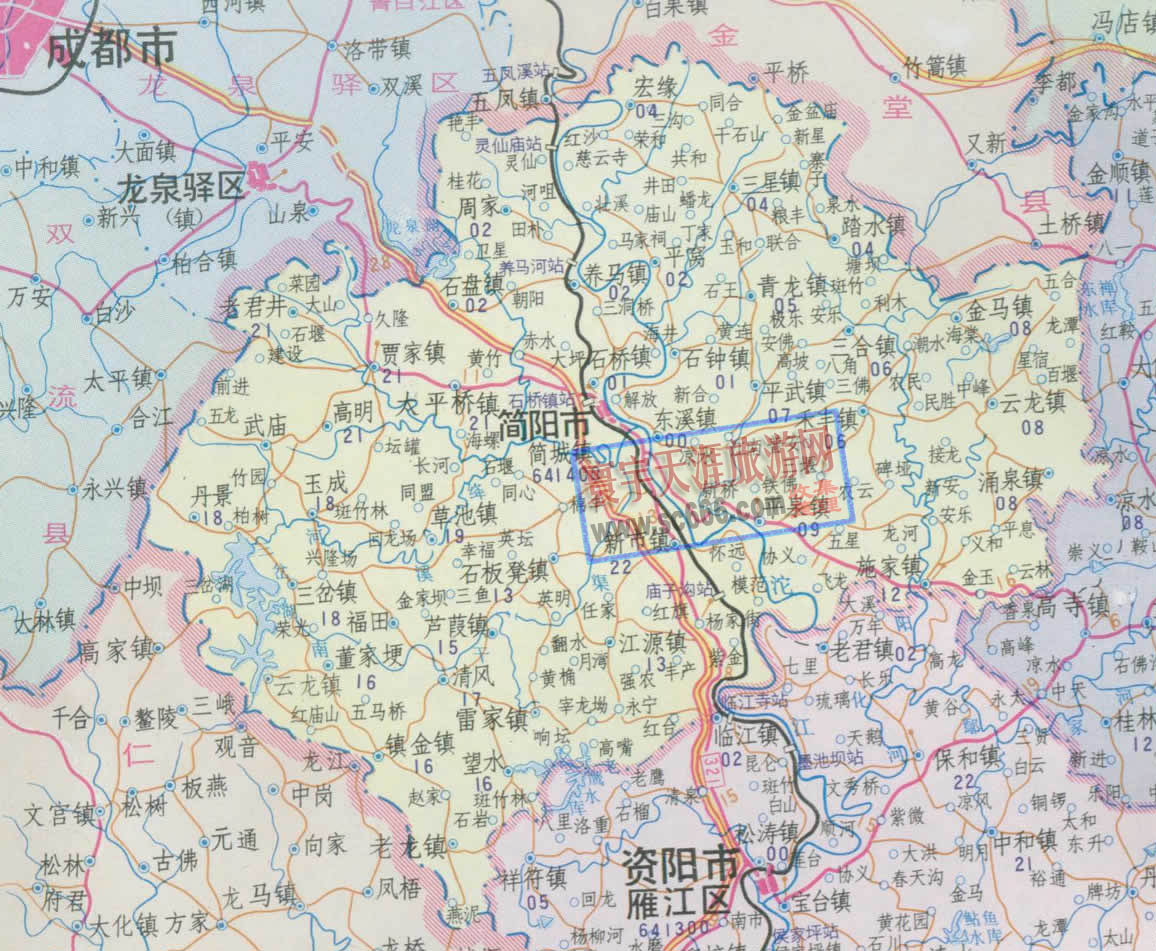 简阳市地图高清