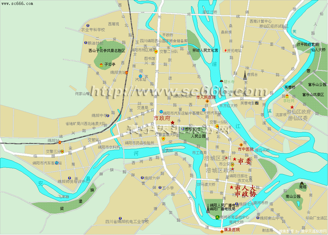 绵阳市城区地图2