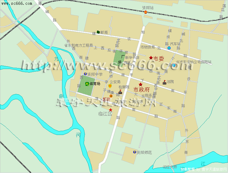 资阳市城区地图