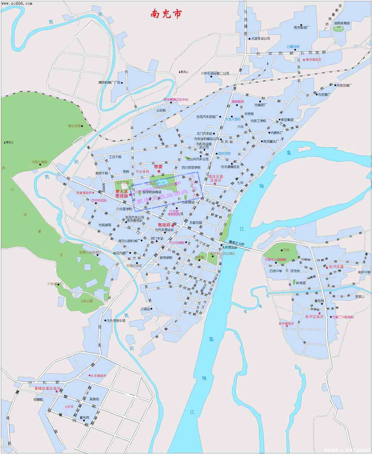 南充市城区地图1