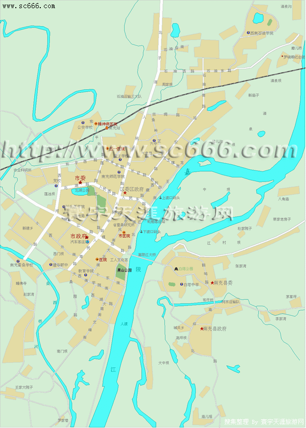 南充市城区地图2