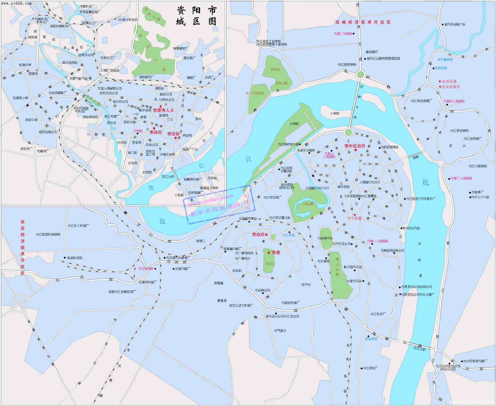 内江市城区地图2