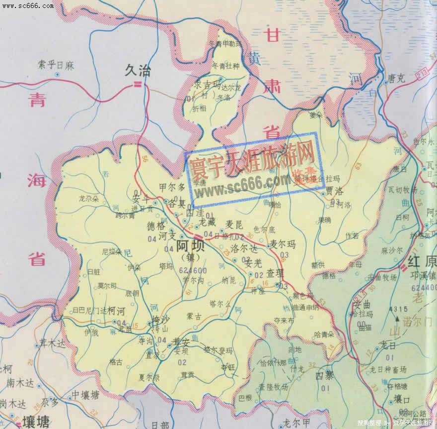 阿坝县地图