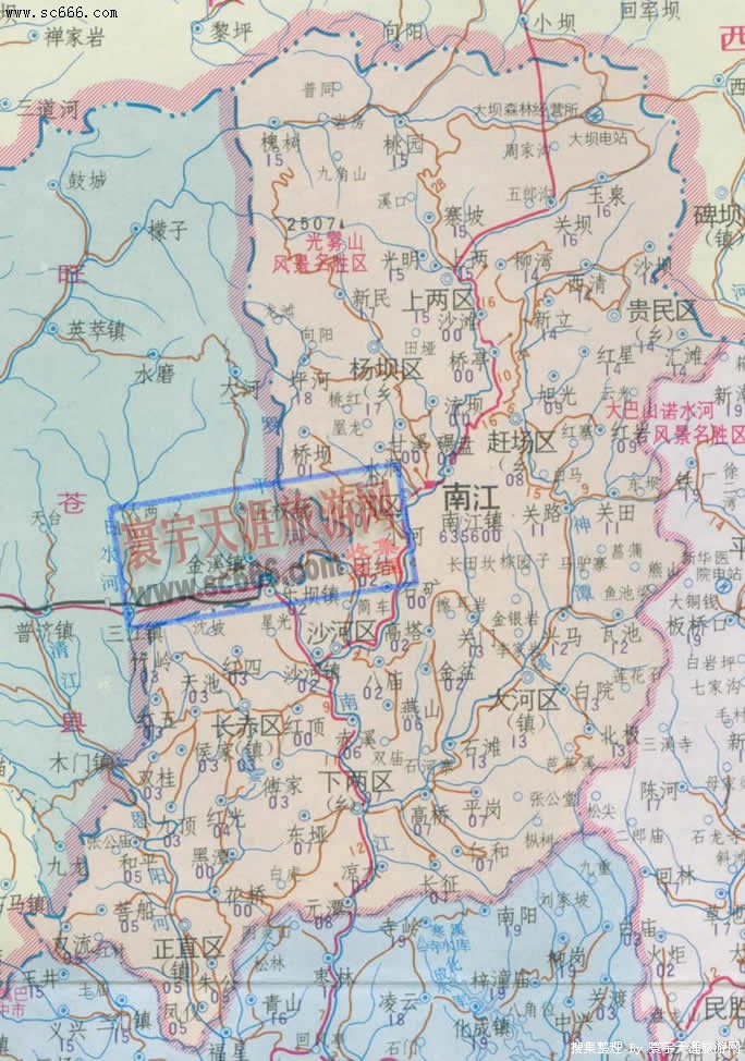 南江县地图