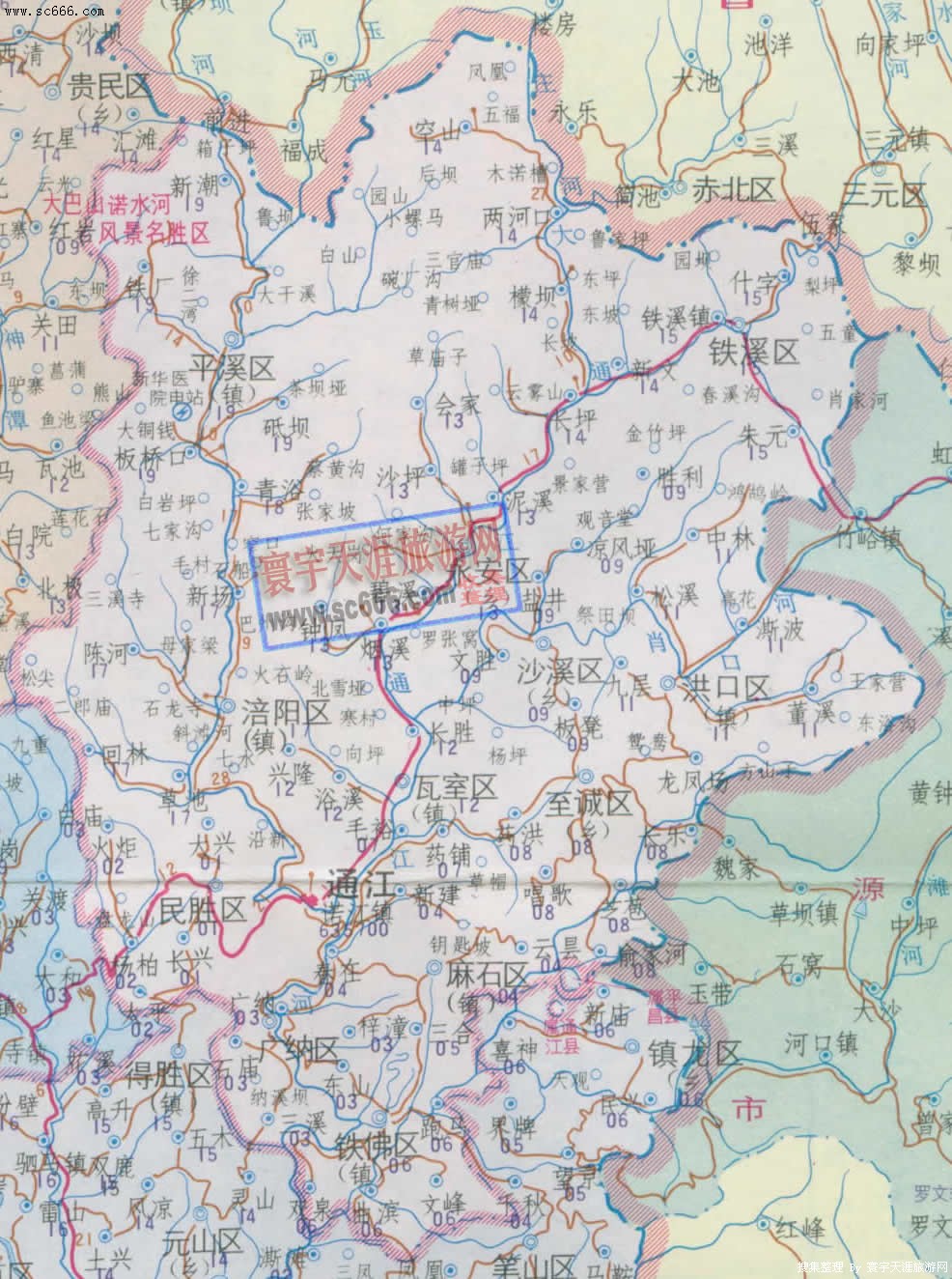 通江县地图