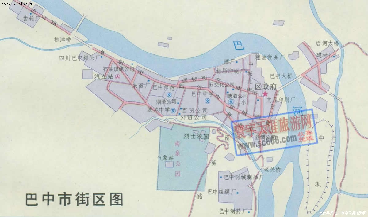 巴中市城区地图