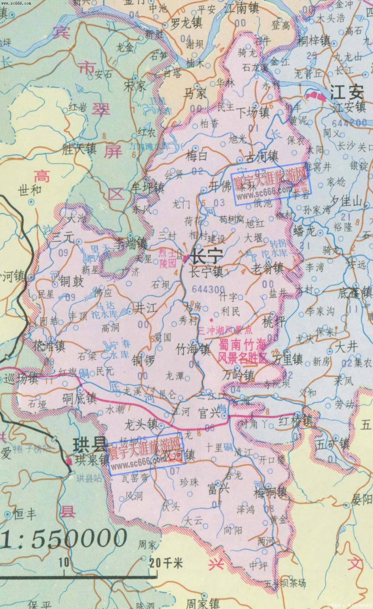 长宁县地图