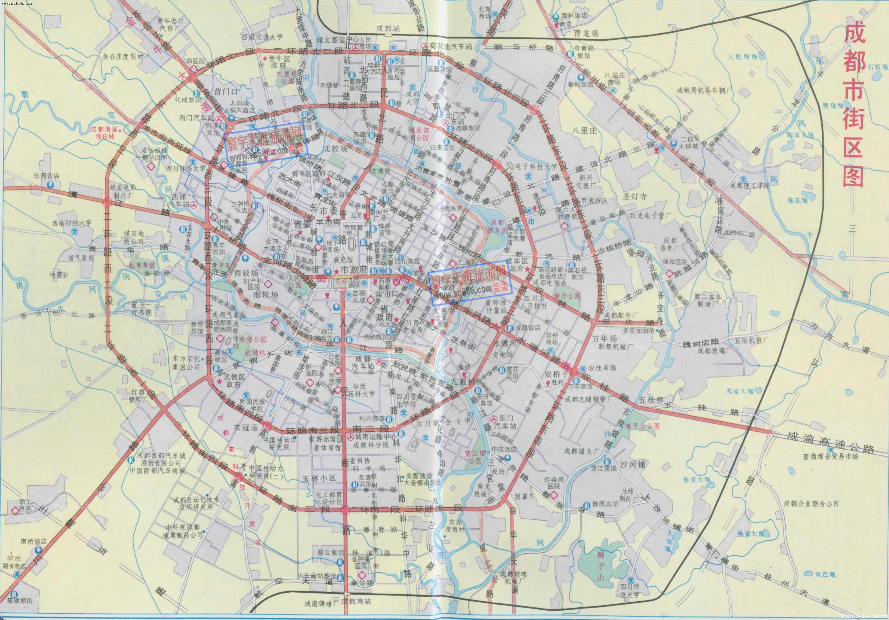 成都市城区地图