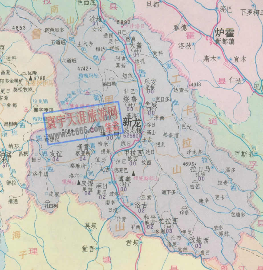 新龙县地图