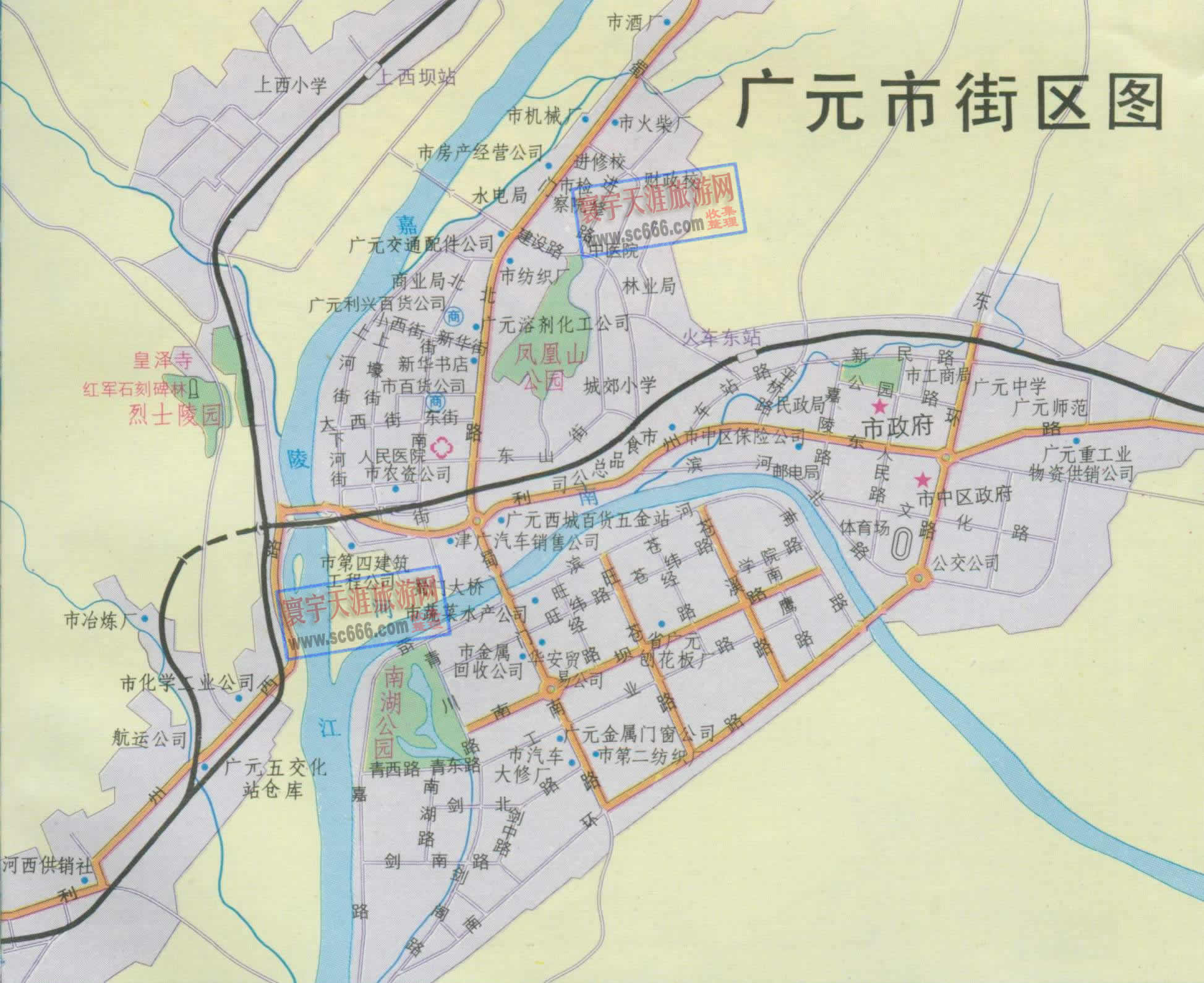 广元市城区地图