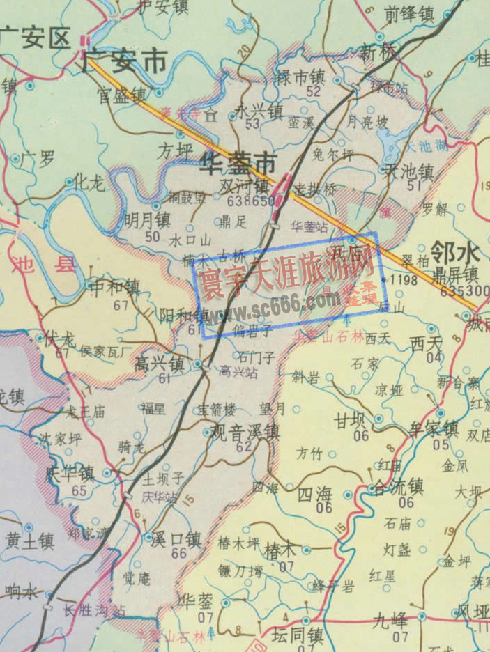 华蓥市地图