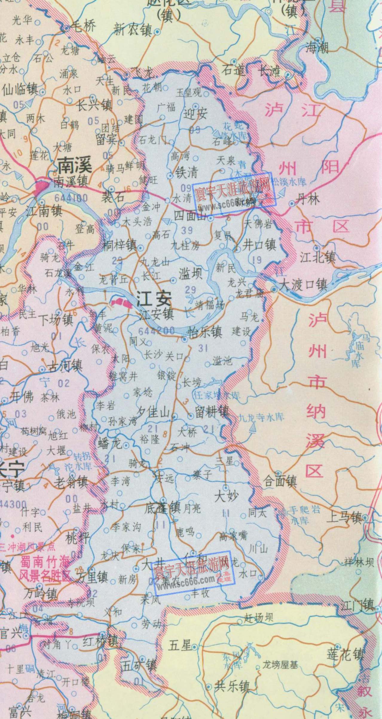 江安县地图