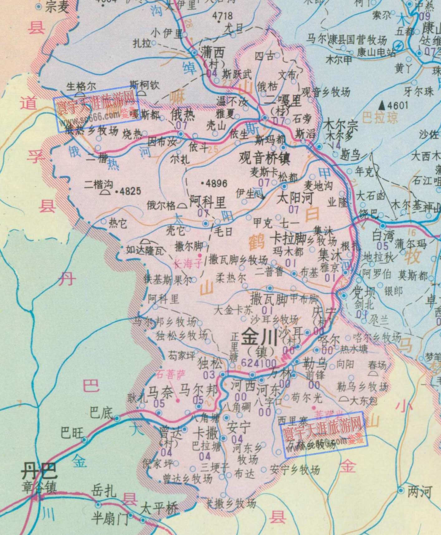 金川县地图