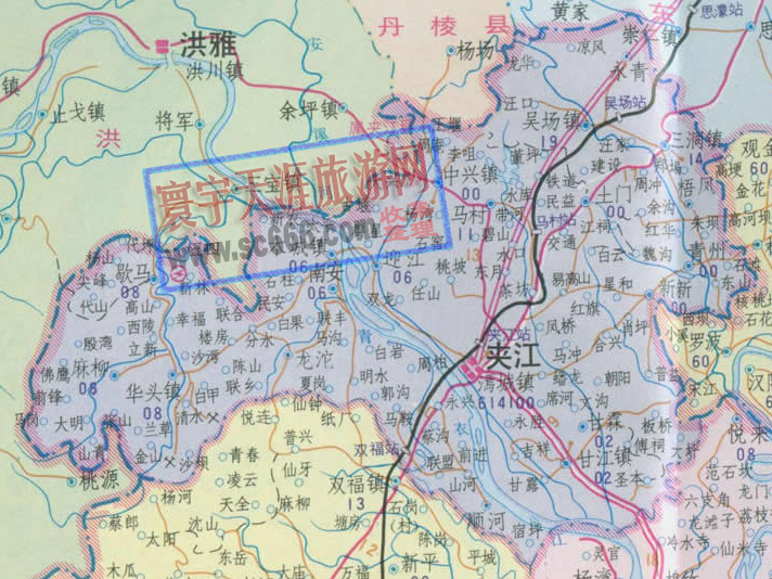 夹江县地图