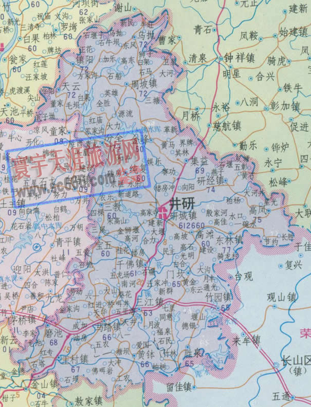 井研县地图