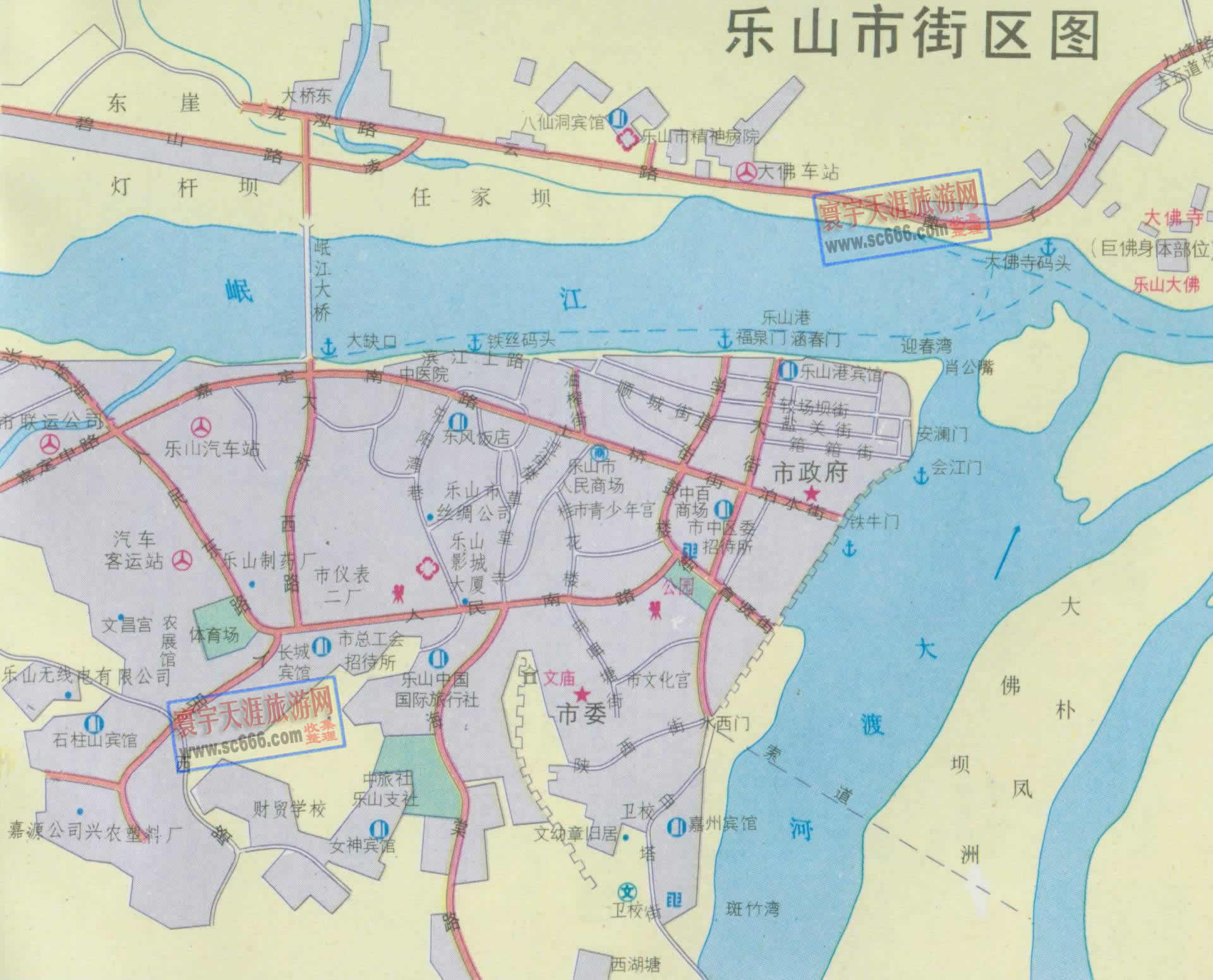 乐山市城区街区地图