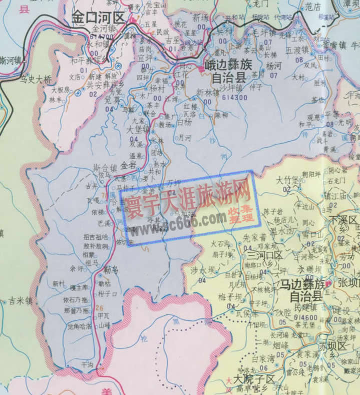 峨边彝族自治县地图