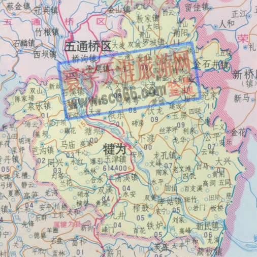 犍为县地图