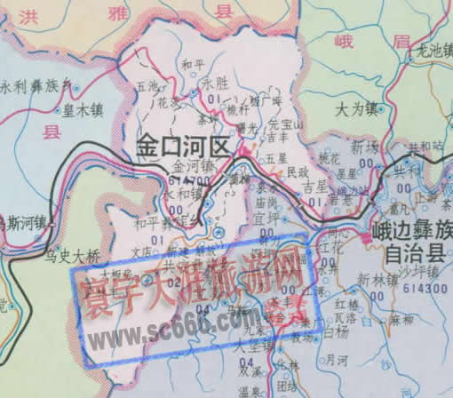 金口河区地图