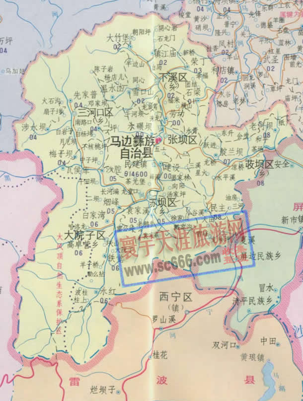 马边彝族自治县地图