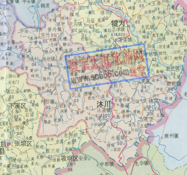 沐川县地图
