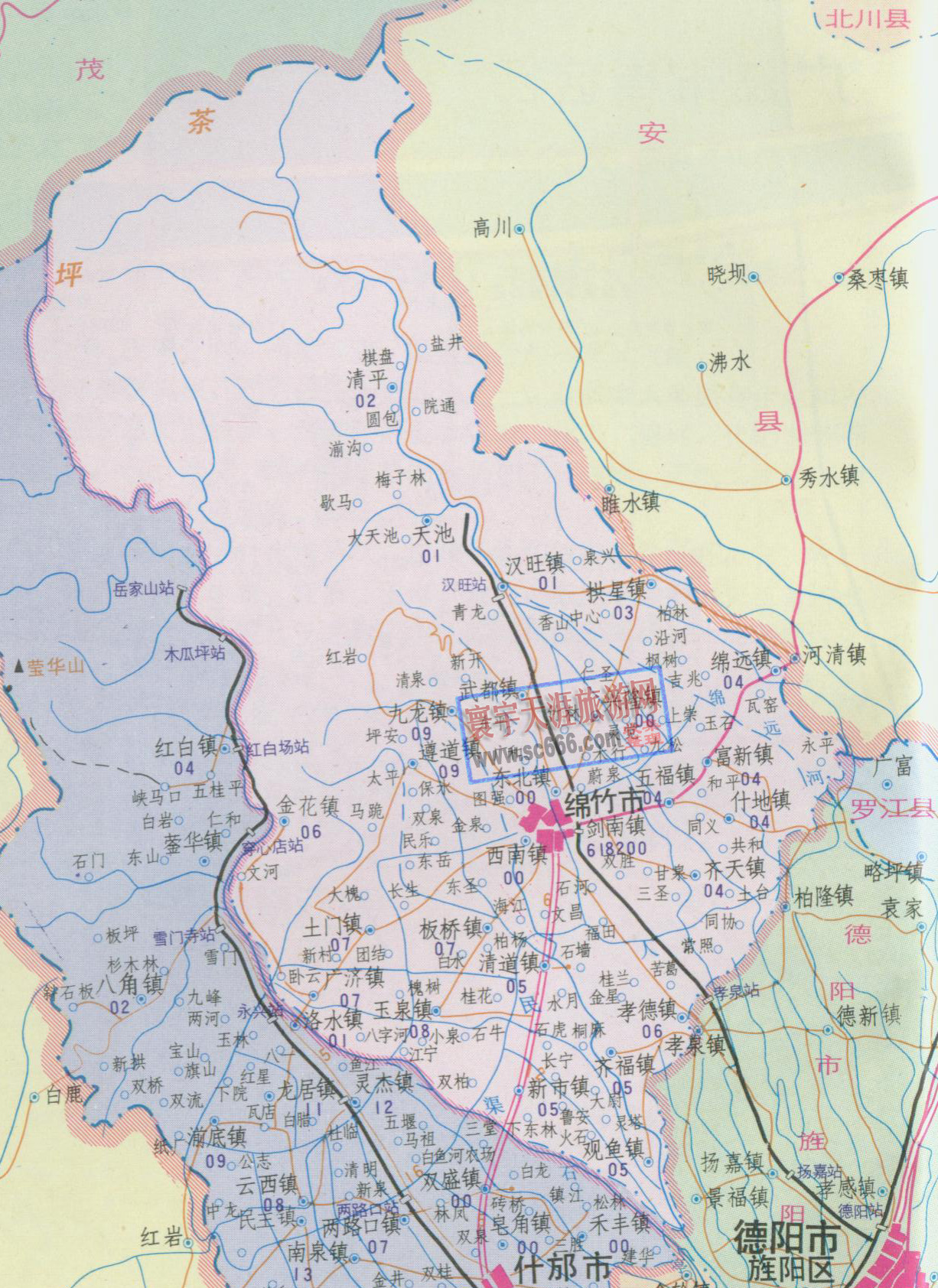 绵竹市地图