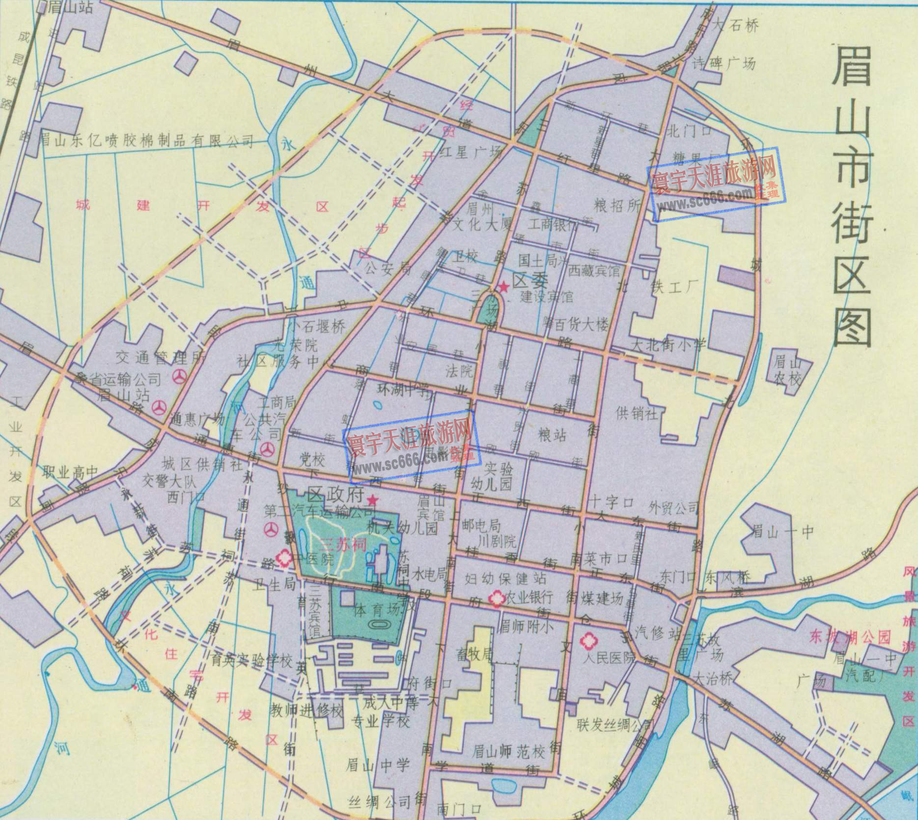 眉山市城区地图