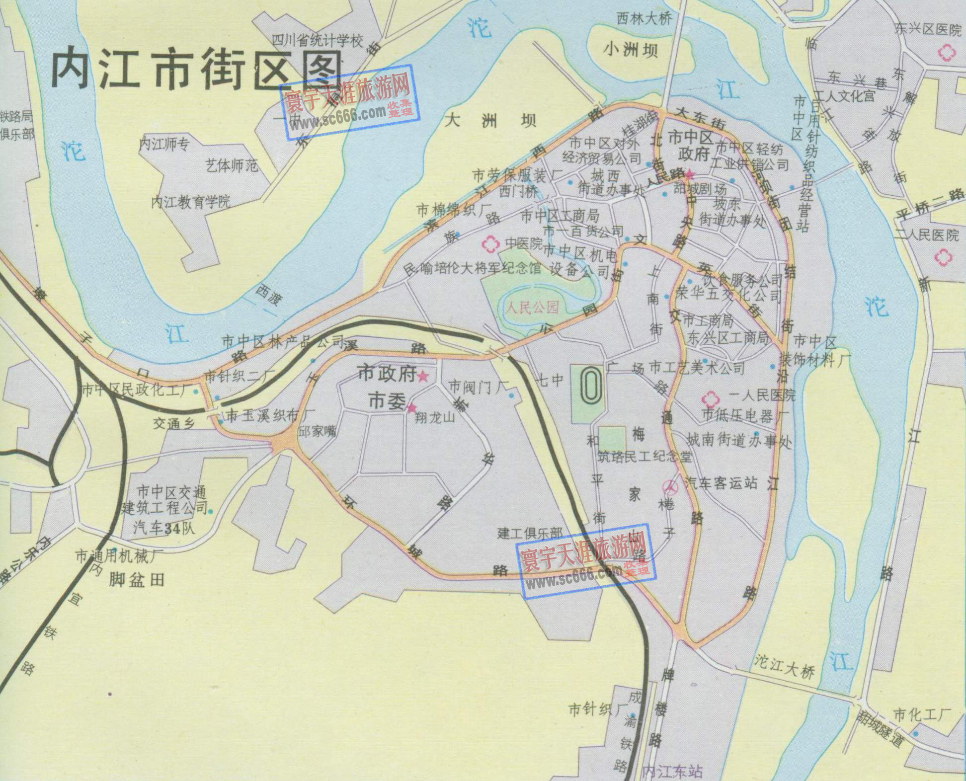 内江市城区地图