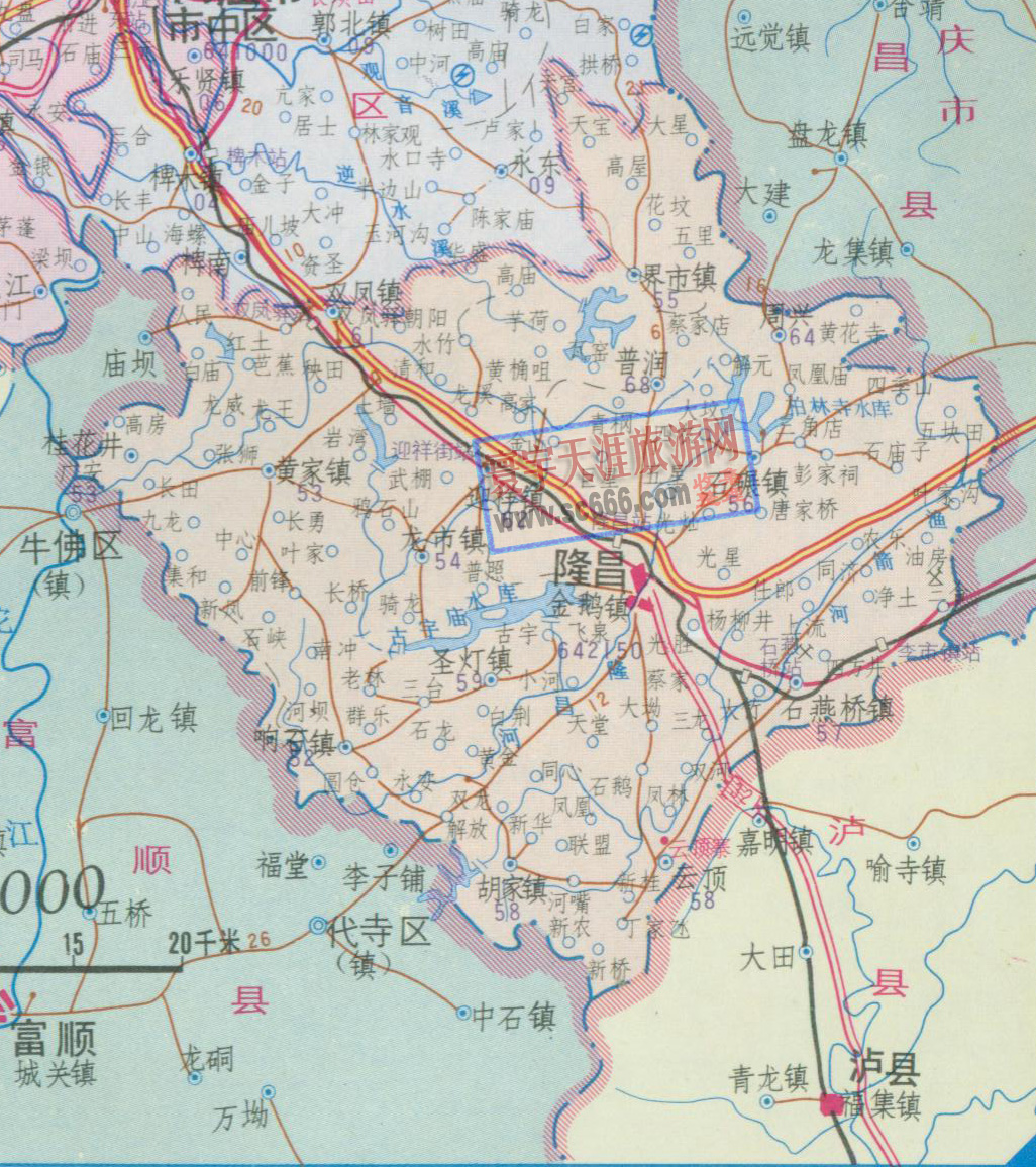 隆昌县地图