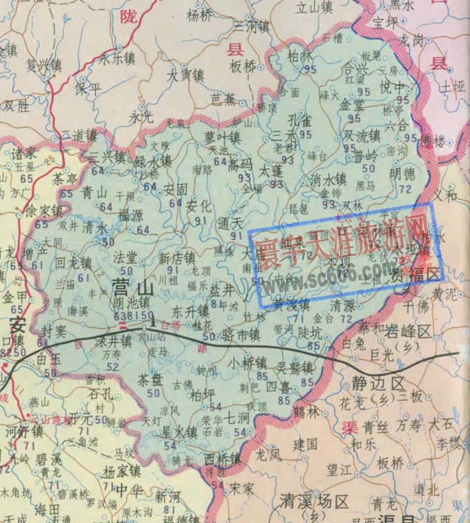 营山县地图