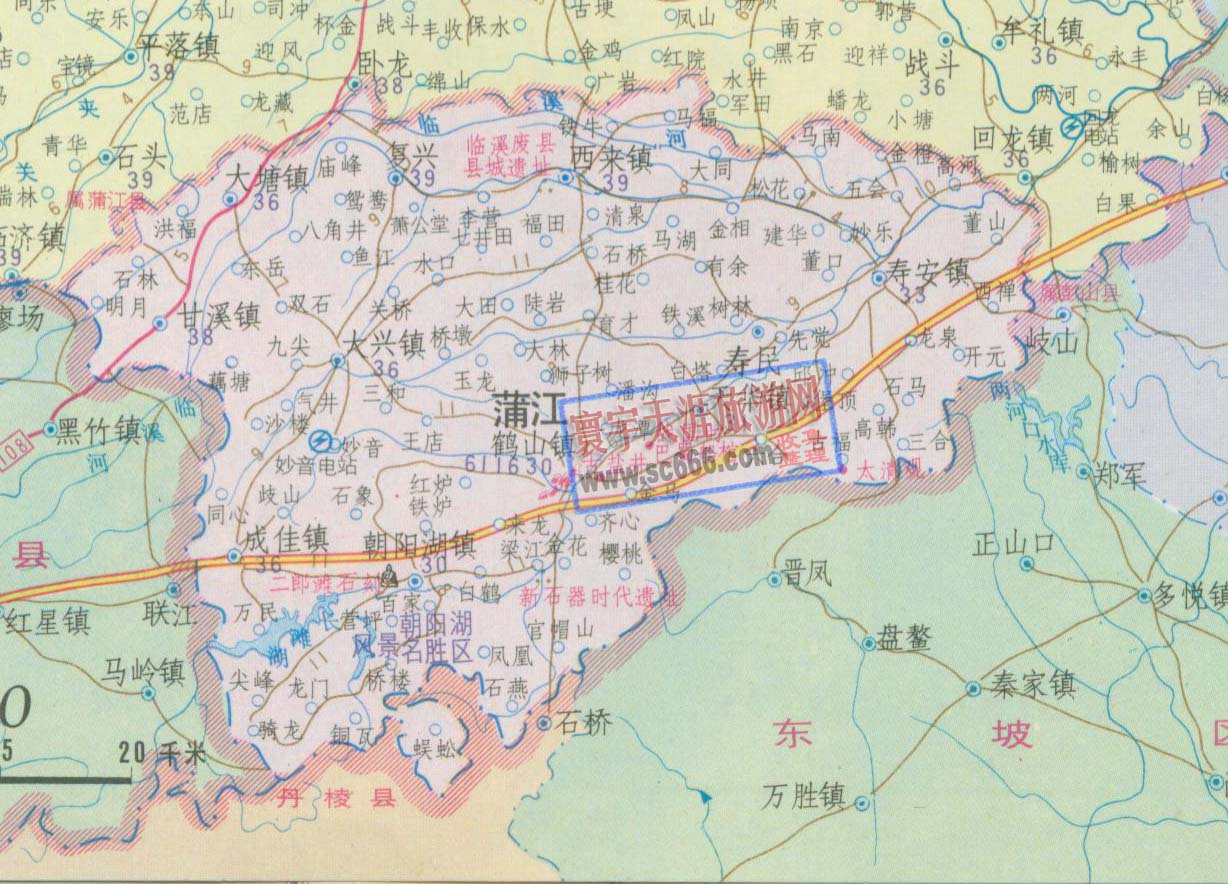 蒲江县地图