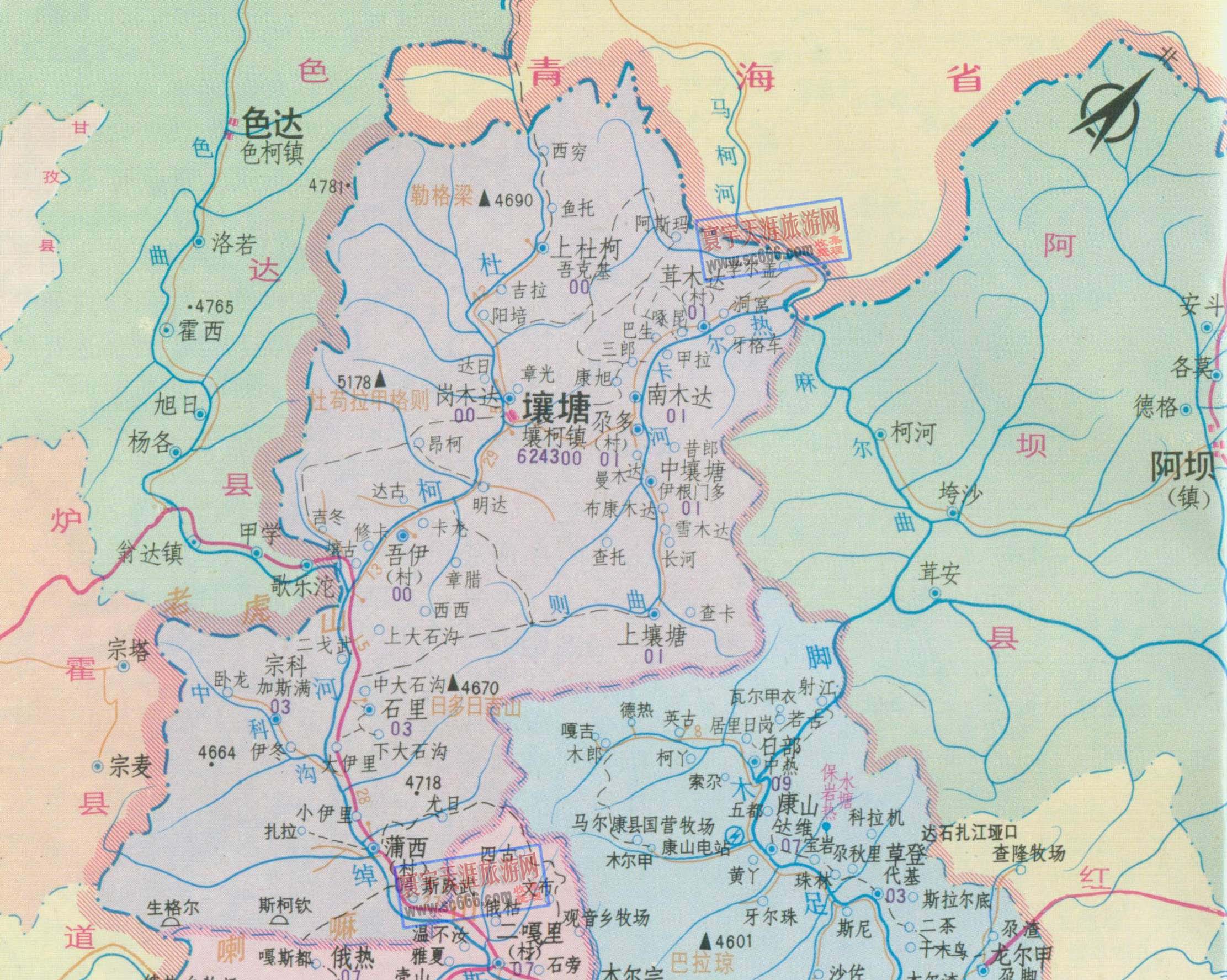 壤塘县地图