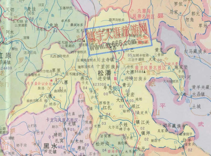 松潘县地图