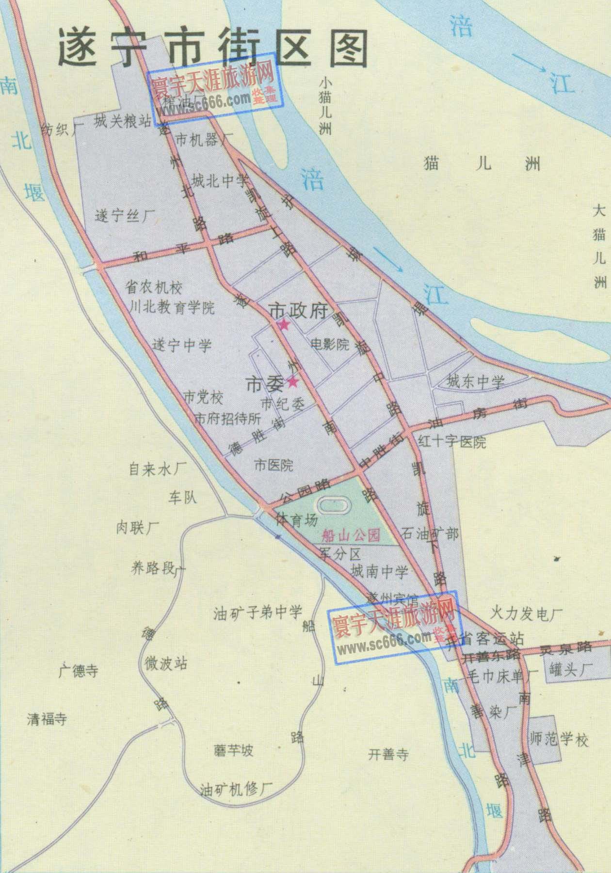 遂宁市城区地图