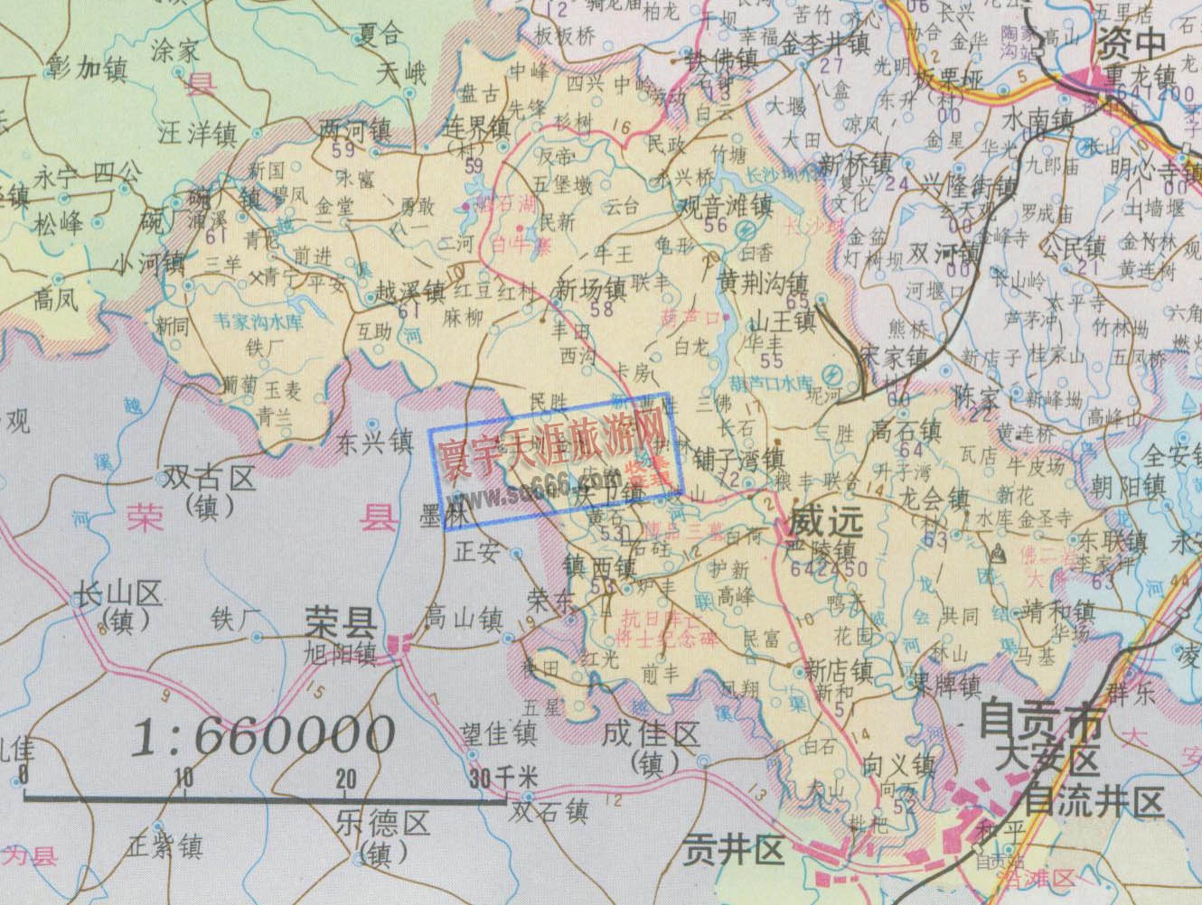 威远县地图