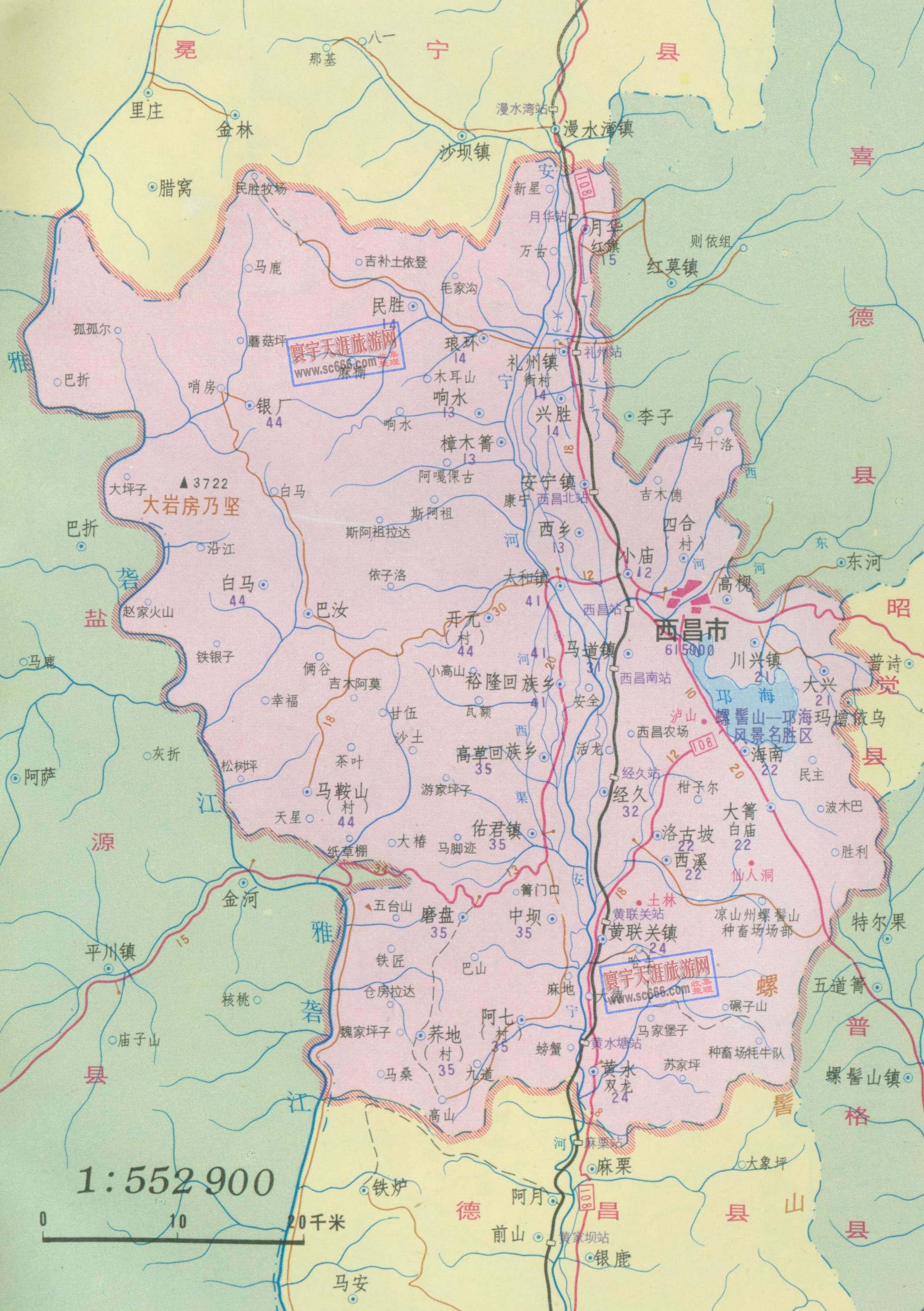 西昌市地图