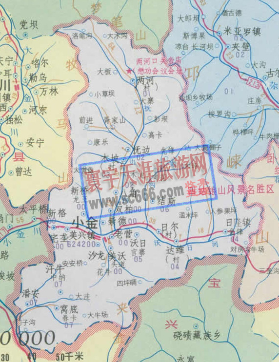 小金县地图