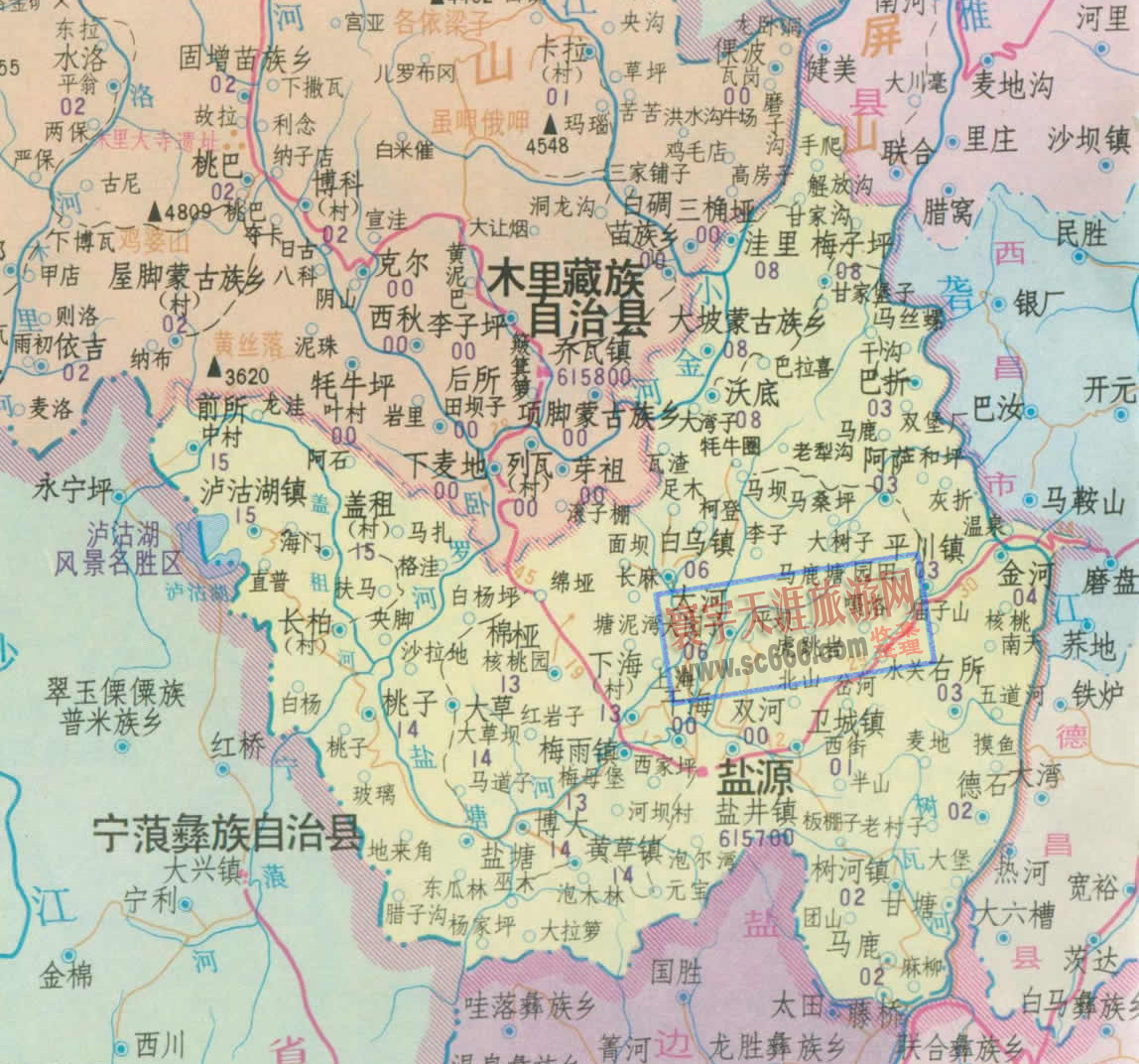 盐源县地图