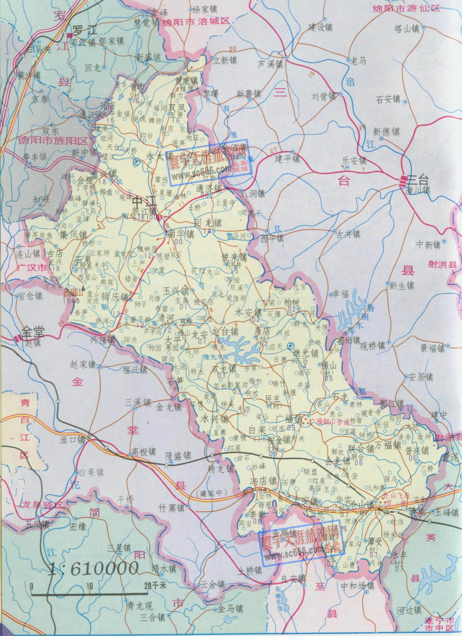 中江县地图