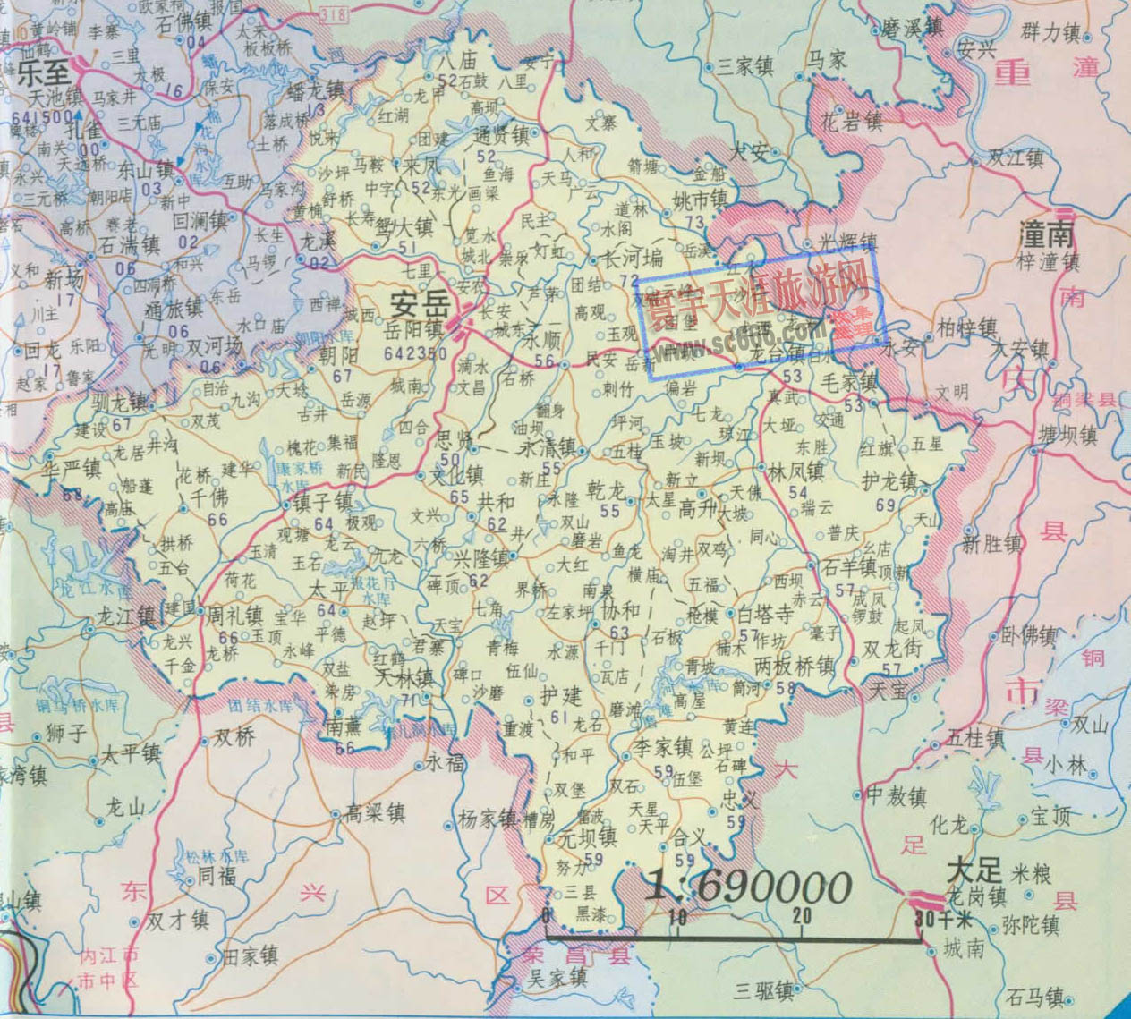 安岳县地图