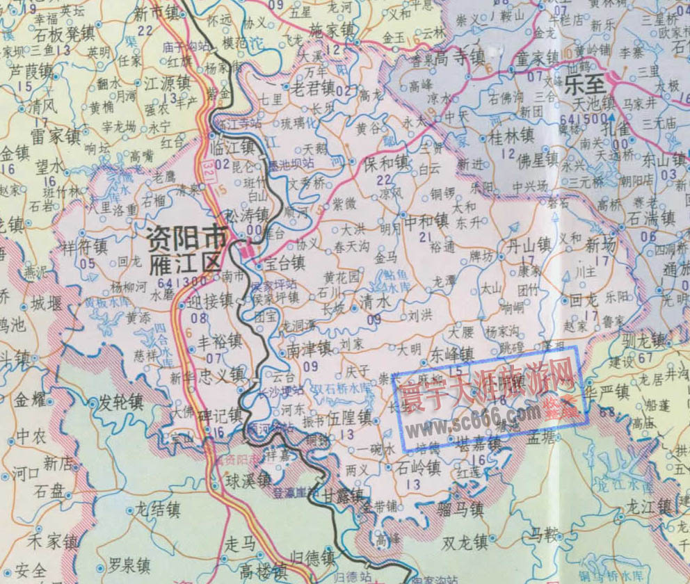 雁江区地图
