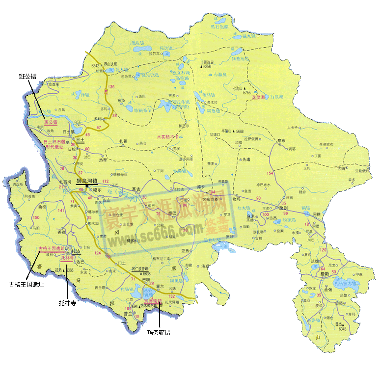 阿里地区地图1