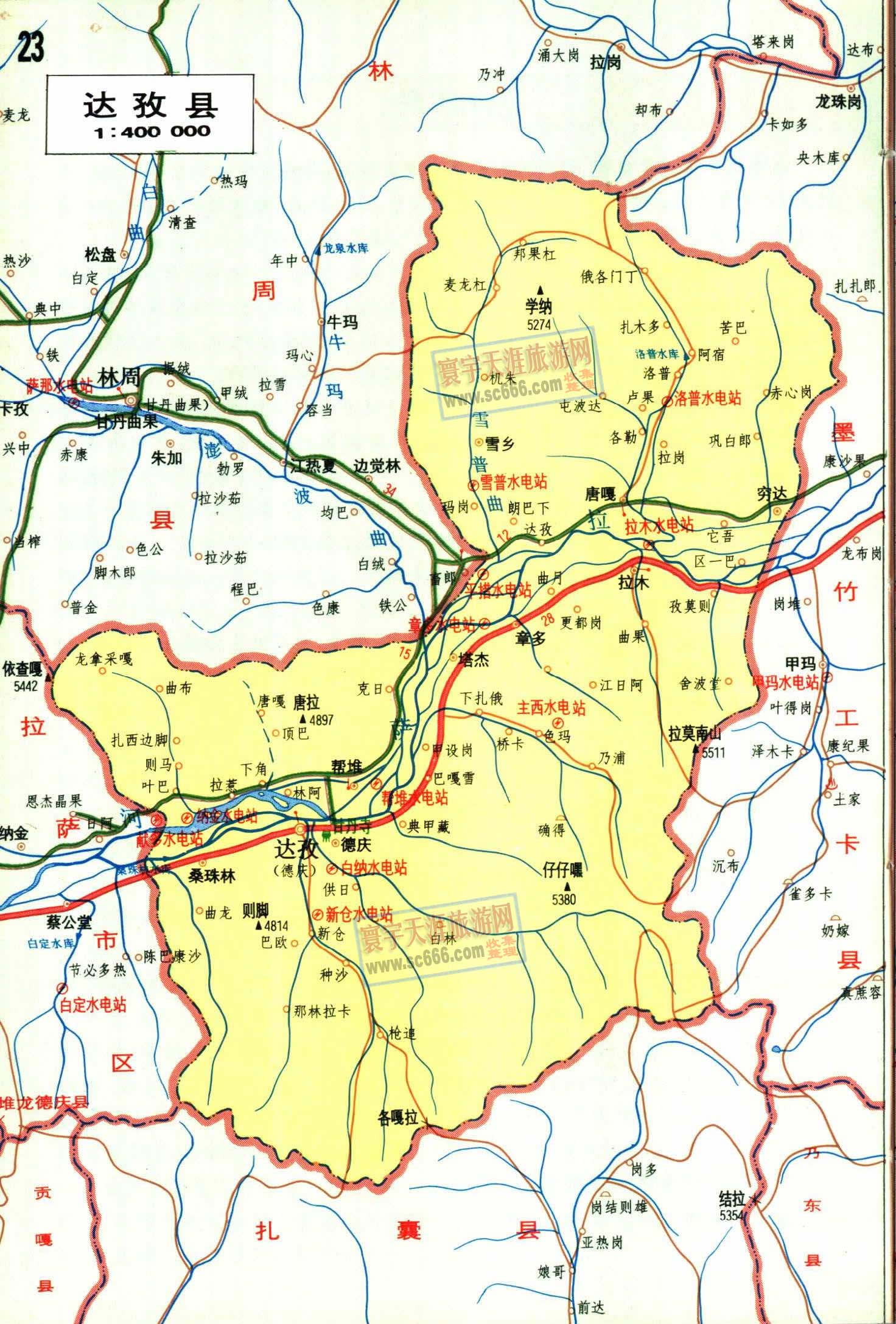 达孜县地图
