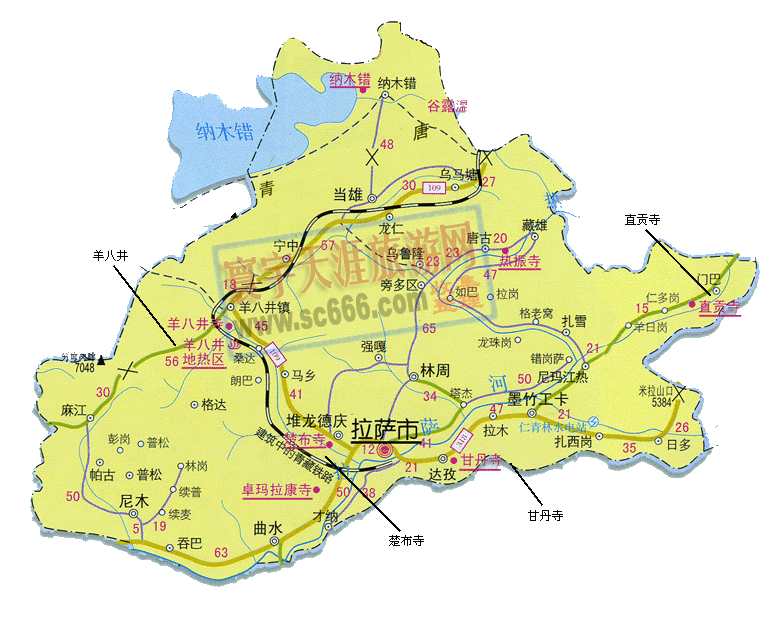 拉萨市地图