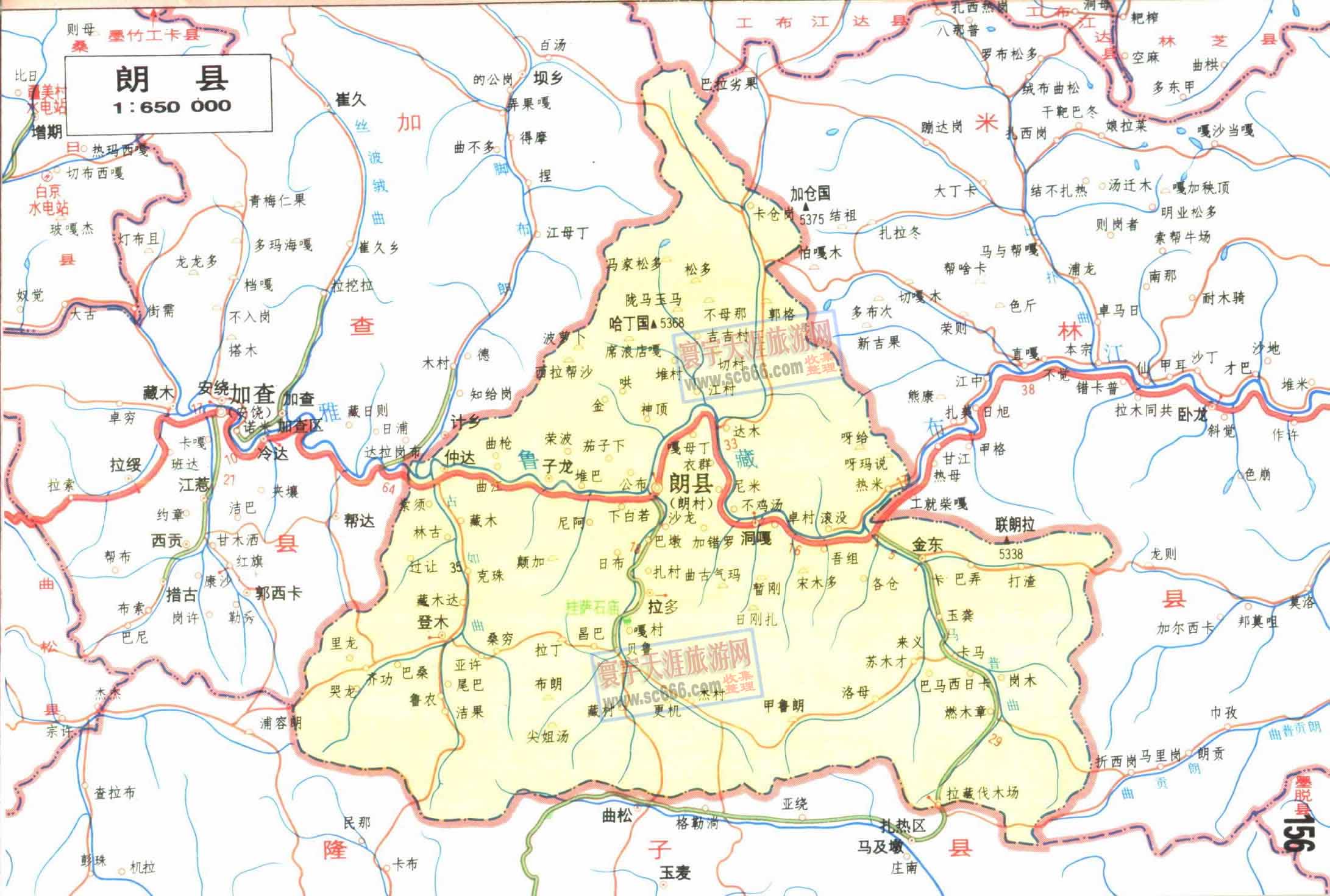 朗县地图