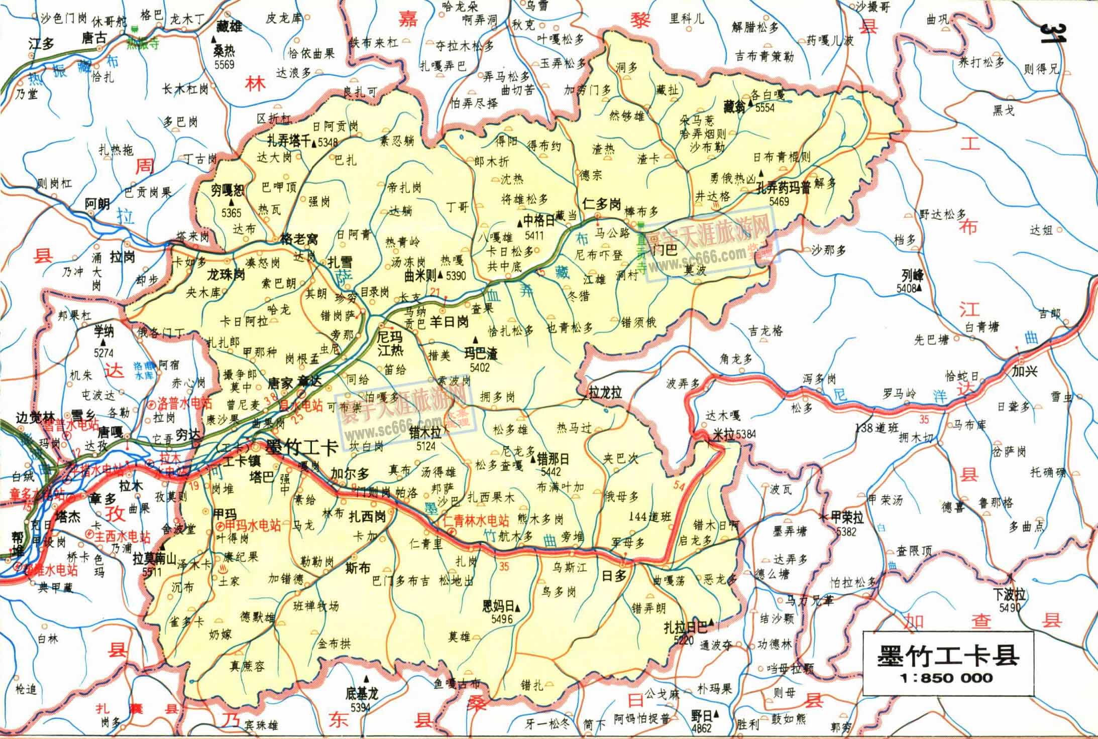 墨竹工卡县地图