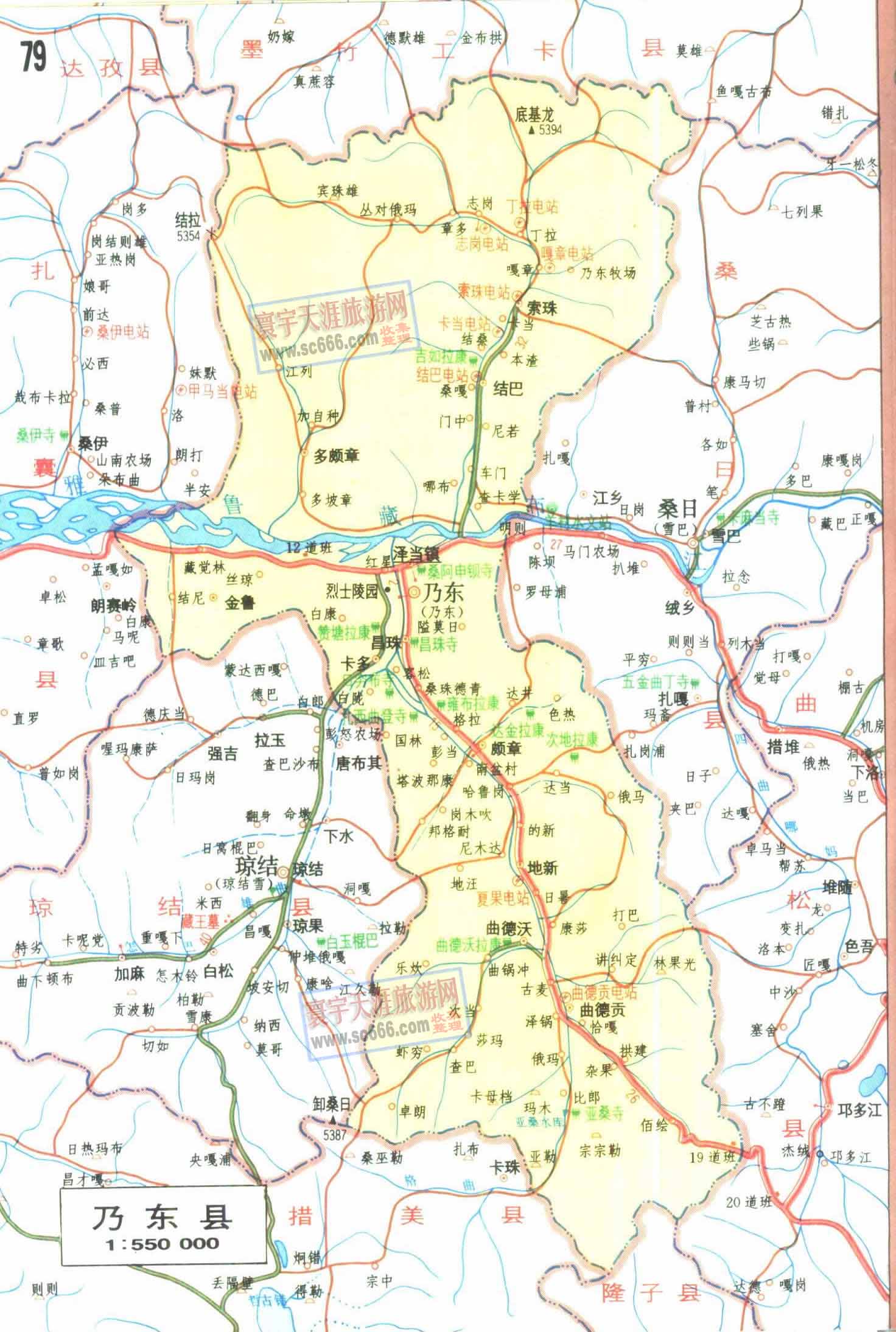 乃东县地图
