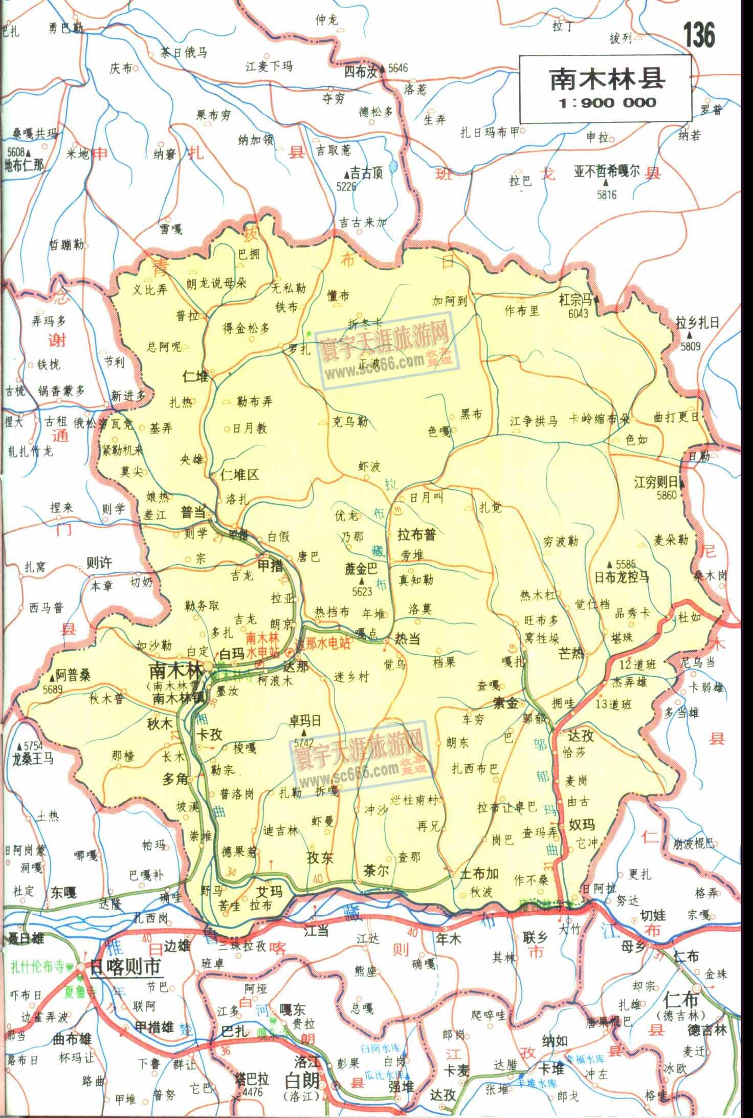 南木林县地图