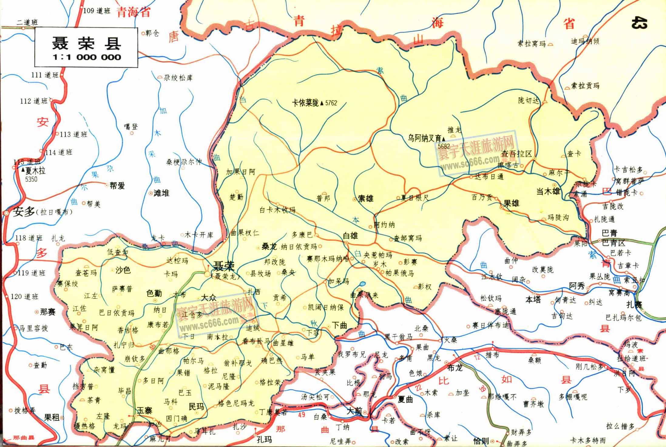 聂荣县地图
