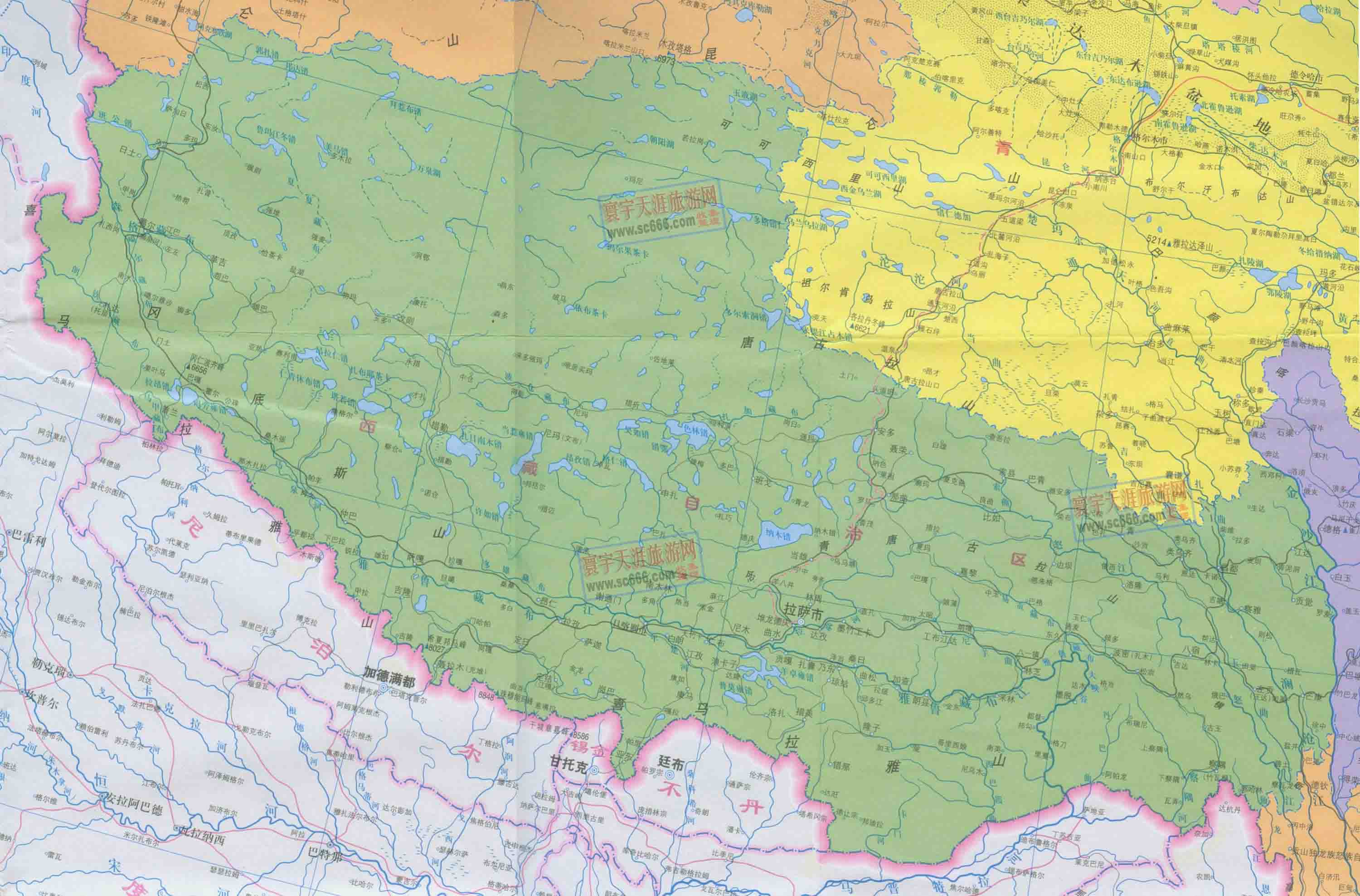 西藏自治区地图（200304）